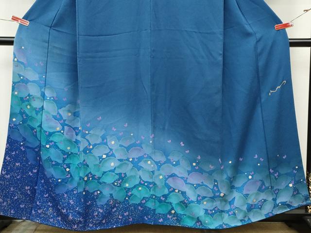 平和屋着物●訪問着　作家物　舞蝶花文　暈し染め　金彩　正絹　逸品　CABK8214ut