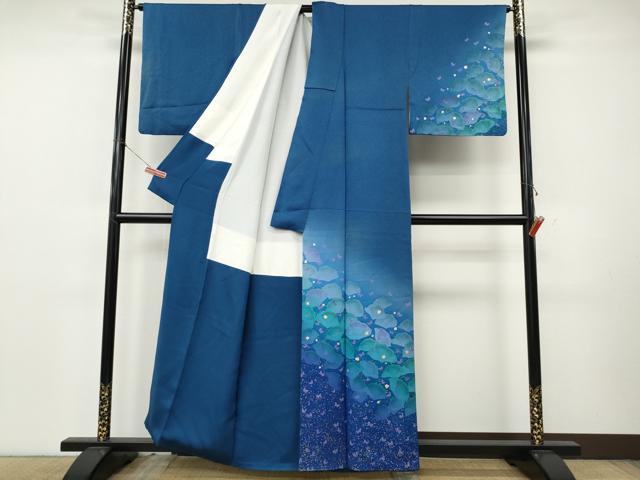 平和屋着物●訪問着　作家物　舞蝶花文　暈し染め　金彩　正絹　逸品　CABK8214ut