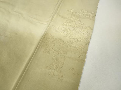 平和屋着物●豪華色留袖　作家物　寿光織　風景草花文　金糸　正絹　逸品　CABK8215ut