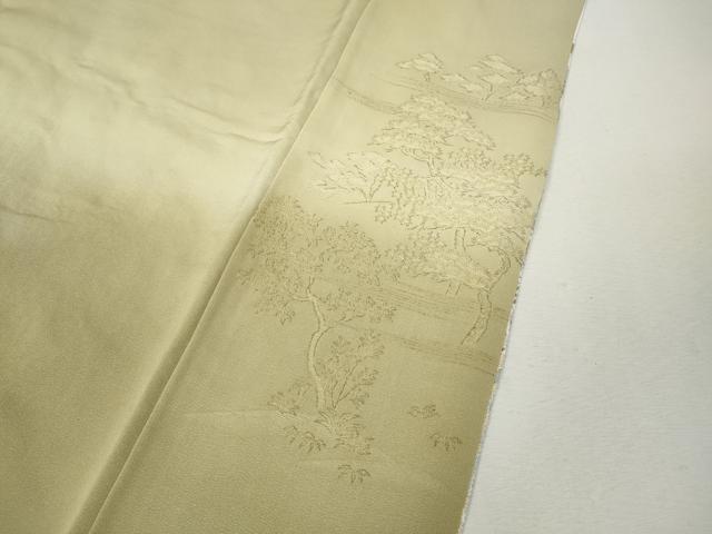 平和屋着物●豪華色留袖　作家物　寿光織　風景草花文　金糸　正絹　逸品　CABK8215ut