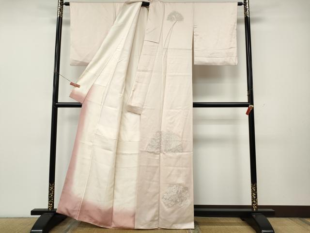 平和屋着物●中国三大刺繍　相良刺繍　総刺繍　訪問着　草花文　正絹　逸品　CABK8220ut