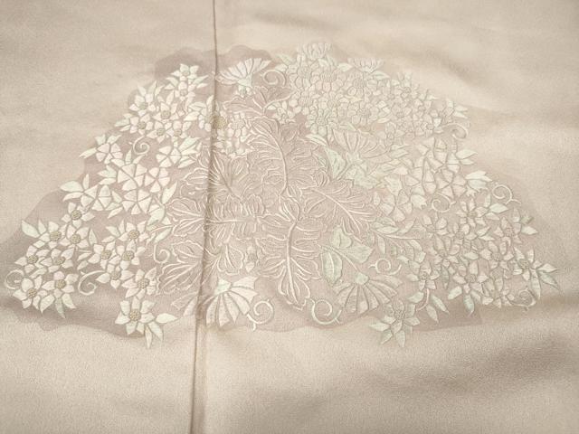 平和屋着物●中国三大刺繍　相良刺繍　総刺繍　訪問着　草花文　正絹　逸品　CABK8220ut