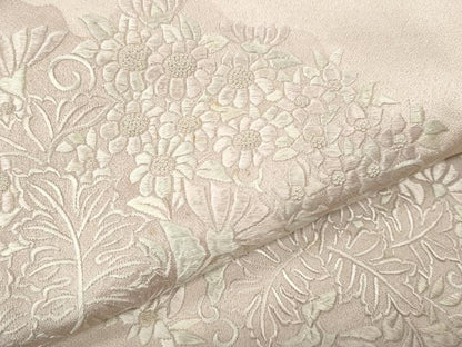平和屋着物●中国三大刺繍　相良刺繍　総刺繍　訪問着　草花文　正絹　逸品　CABK8220ut