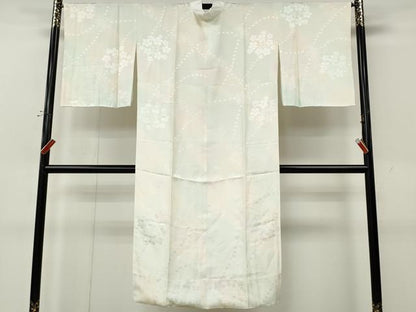 平和屋着物●長襦袢　袷　折鶴花地紋　暈し染め　正絹　逸品　CABK8222ut