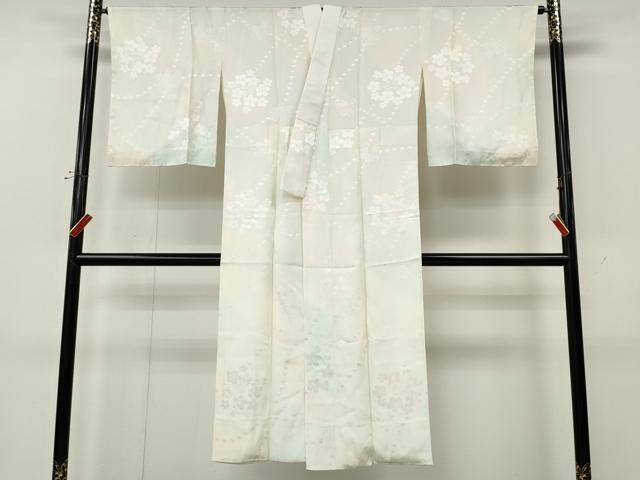 平和屋着物●長襦袢　袷　折鶴花地紋　暈し染め　正絹　逸品　CABK8222ut