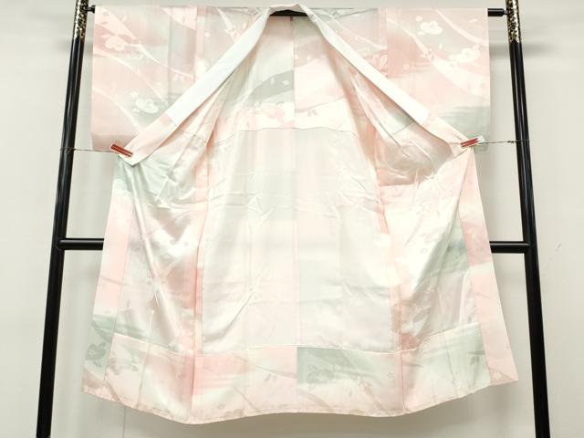 平和屋着物●長襦袢　無双仕立て　舞花地紋　暈し染め　正絹　逸品　CABK8230ut