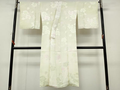 平和屋着物●長襦袢　袷　流水舞花地紋　暈し染め　正絹　逸品　CABK8232ut