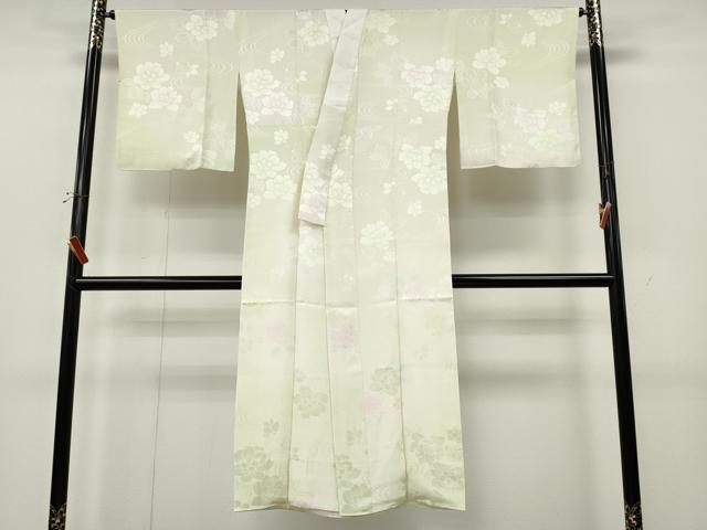 平和屋着物●長襦袢　袷　流水舞花地紋　暈し染め　正絹　逸品　CABK8232ut