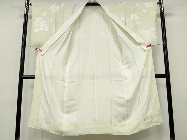 平和屋着物●長襦袢　袷　流水舞花地紋　暈し染め　正絹　逸品　CABK8232ut