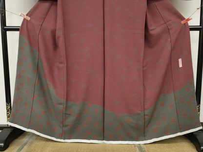 平和屋着物●訪問着　作家物　花唐草文　仮絵羽　正絹　逸品　未使用　CABK8235ut