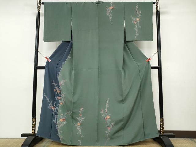 平和屋着物●訪問着　枝花文　金彩　正絹　逸品　CABK8238ut