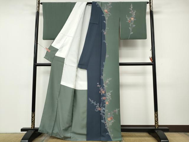 平和屋着物●訪問着　枝花文　金彩　正絹　逸品　CABK8238ut