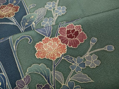 平和屋着物●訪問着　枝花文　金彩　正絹　逸品　CABK8238ut