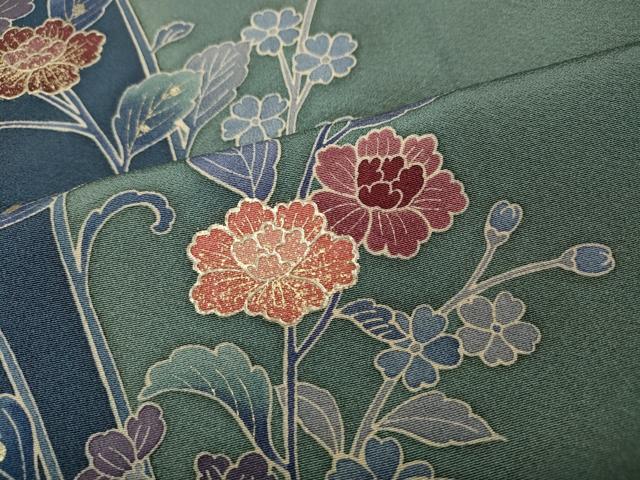 平和屋着物●訪問着　枝花文　金彩　正絹　逸品　CABK8238ut