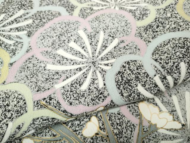 平和屋着物●訪問着　枝花文　たたき染め　金彩　正絹　逸品　CABK8254ut