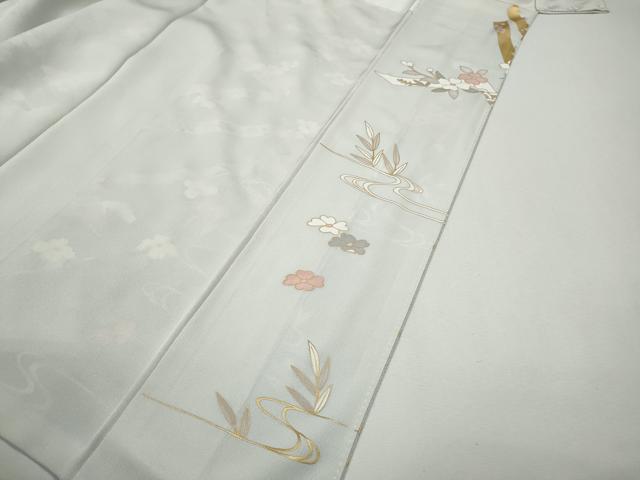 平和屋着物●訪問着　駒刺繍　熨斗枝花文　暈し染め　金彩　正絹　逸品　CABK8261ut