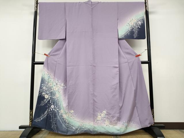 平和屋着物●訪問着　辻が花　絞り　暈し染め　正絹　逸品　CABK8263ut