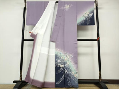 平和屋着物●訪問着　辻が花　絞り　暈し染め　正絹　逸品　CABK8263ut
