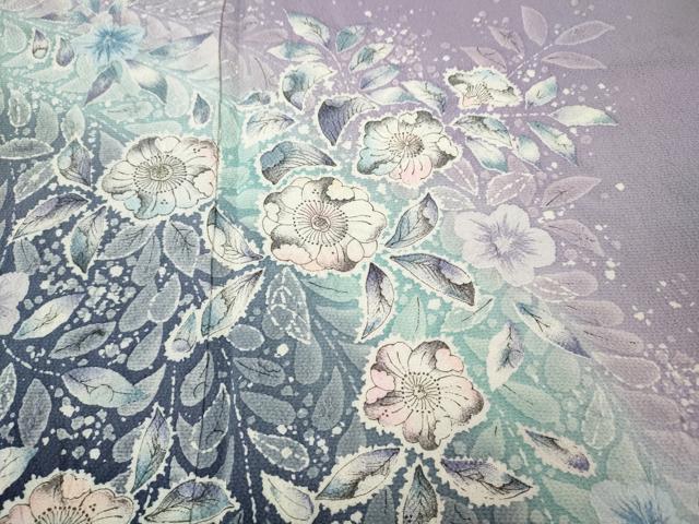 平和屋着物●訪問着　辻が花　絞り　暈し染め　正絹　逸品　CABK8263ut