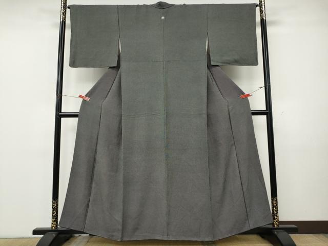 平和屋着物●江戸小紋　角通し　黒地　正絹　逸品　CABK8264ut