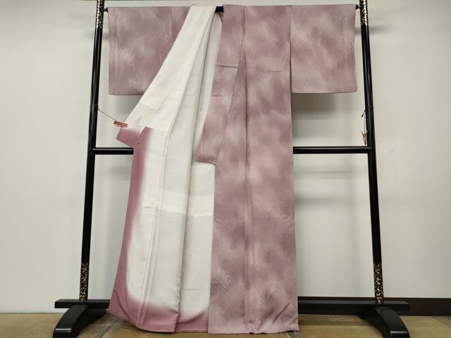 平和屋着物●上質な小紋　墨流し地紋　暈し染め　三越扱い　正絹　逸品　CABK8282ut
