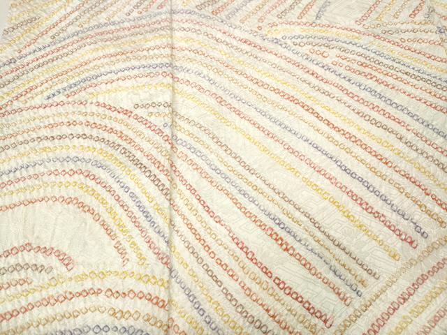 平和屋着物●訪問着　総絞り　立波文　正絹　逸品　CABK8284ut
