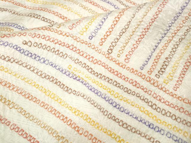 平和屋着物●訪問着　総絞り　立波文　正絹　逸品　CABK8284ut