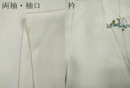 平和屋着物●訪問着　友禅　作家物　立波草花文　暈し染め　正絹　逸品　CABK8287ut