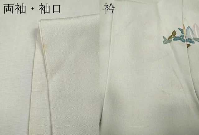 平和屋着物●訪問着　友禅　作家物　立波草花文　暈し染め　正絹　逸品　CABK8287ut