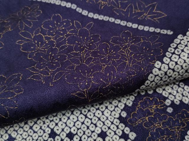 平和屋着物●訪問着　遠山鹿の子草花文　金彩　正絹　逸品　CABK8290ut
