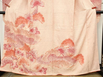 平和屋着物●豪華振袖　総絞り　松花文　正絹　逸品　CABK8292ut