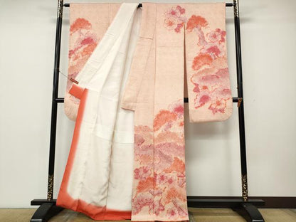平和屋着物●豪華振袖　総絞り　松花文　正絹　逸品　CABK8292ut