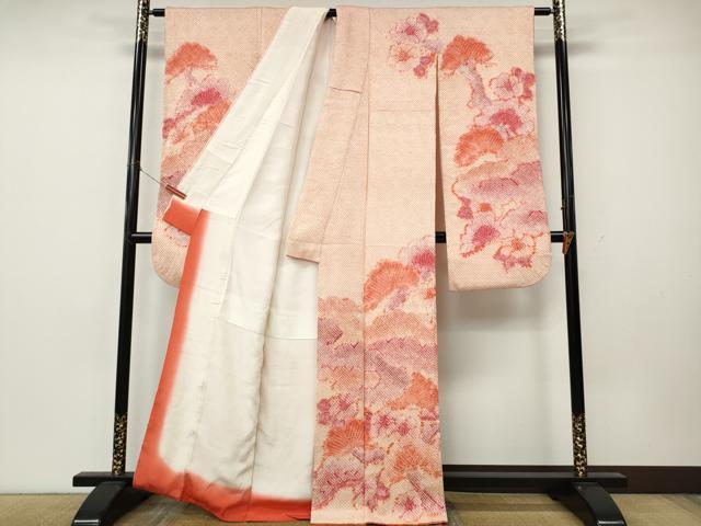 平和屋着物●豪華振袖　総絞り　松花文　正絹　逸品　CABK8292ut