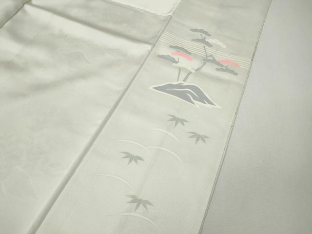 平和屋着物●訪問着　草花文　暈し染め　金彩　正絹　逸品　CABK8294ut