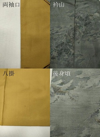 平和屋着物●都喜ヱ門　本場大島紬　風景草花文　総絣　藤絹織物謹製　正絹　逸品　CABK8297ut