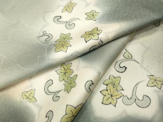平和屋着物●上質な小紋　唐草文　地紋起こし　暈し染め　正絹　逸品　CABK8302ut