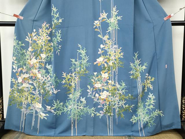 平和屋着物●訪問着　友禅　作家物　枝花鳥文　正絹　逸品　CABK8304ut