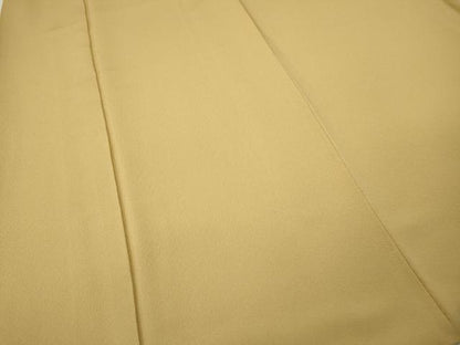 平和屋着物●上質な色無地　卵色　正絹　逸品　CABK8309ut