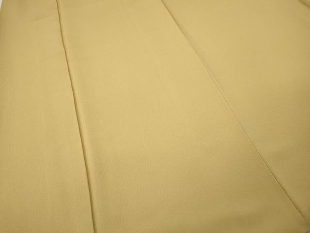 平和屋着物●上質な色無地　卵色　正絹　逸品　CABK8309ut