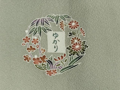 平和屋着物●上質な色無地　柳鼠色　正絹　逸品　CABK8310ut