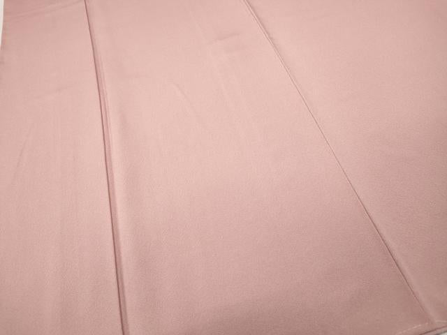 平和屋着物●上質な色無地　珊瑚色　正絹　逸品　CABK8312ut
