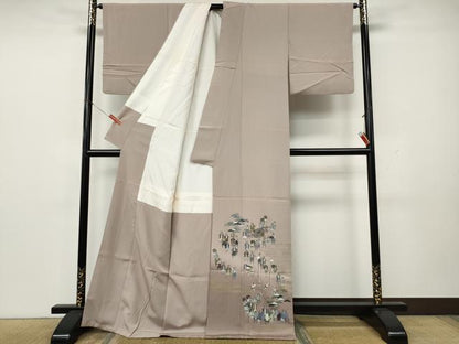 平和屋着物●訪問着　作家物　大名行列　暈し染め　金彩　正絹　逸品　CABK8313ut