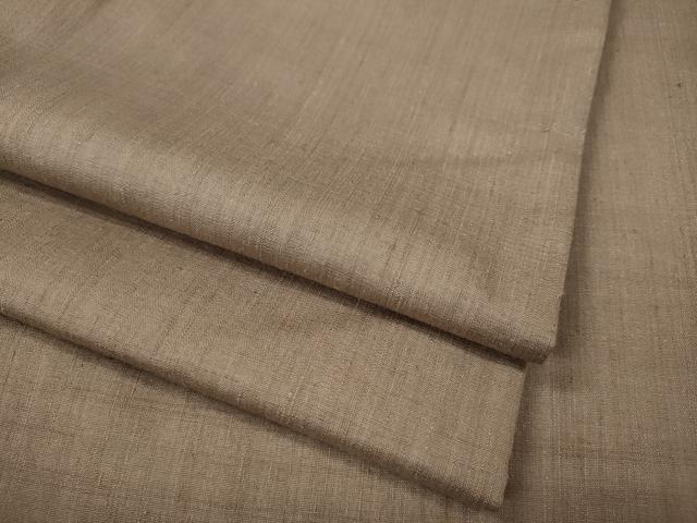 平和屋着物●結城紬　白茶色　正絹　逸品　CABK8314ut