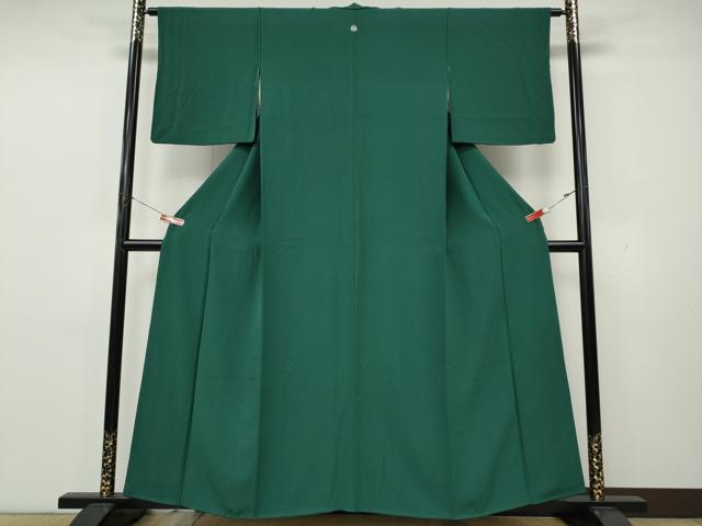 平和屋着物●上質な色無地　鉄色　正絹　逸品　CABK8323ut