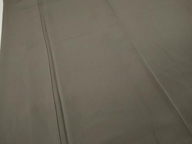 平和屋着物●上質な色無地　茶鼠色　正絹　逸品　CABK8328ut