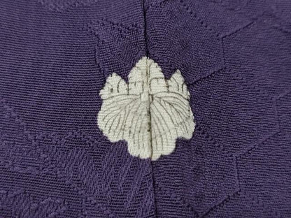 平和屋着物●上質な色無地　道長更紗花地紋　江戸紫色　正絹　逸品　CABK8329ut