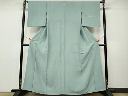 平和屋着物●上質な色無地　浅縹色　正絹　逸品　CABK8331ut
