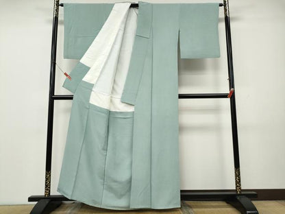 平和屋着物●上質な色無地　浅縹色　正絹　逸品　CABK8331ut