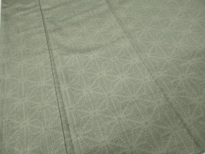 平和屋着物●結城紬　80亀甲　麻の葉文様　正絹　逸品　未使用　CABK8336ut