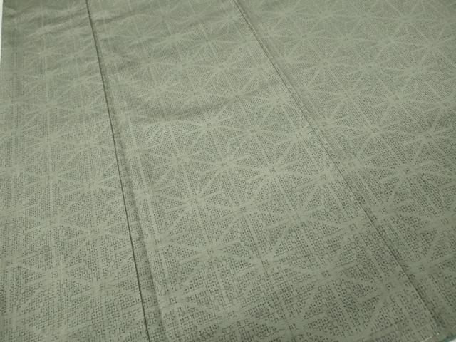 平和屋着物●結城紬　80亀甲　麻の葉文様　正絹　逸品　未使用　CABK8336ut